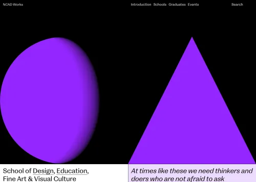 NCAD Works 2020 Website