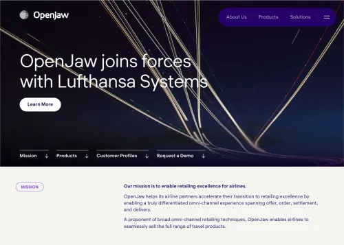 OpenJaw Technologies Website