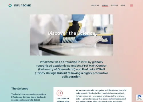 Inflazome Website