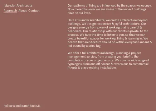 Islander Architects Website