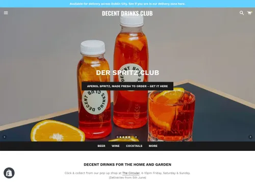 Decent Drinks Club Website